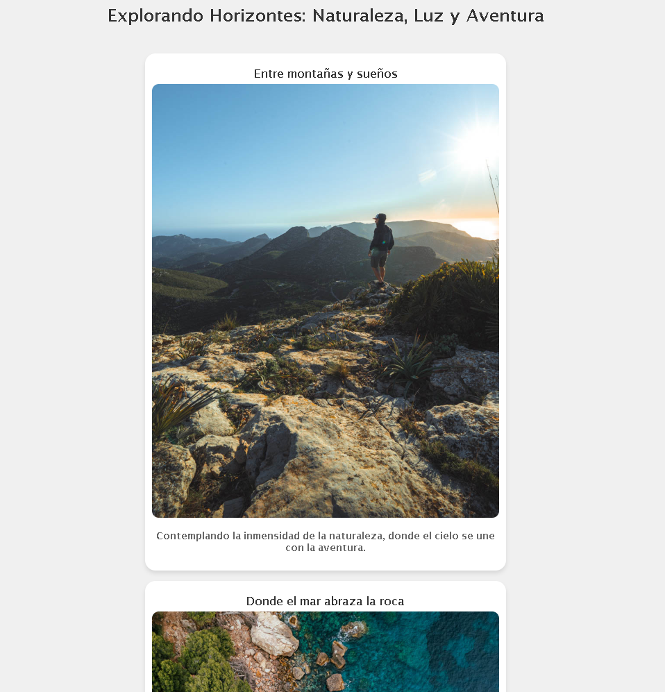 Captura del proyecto IG Feed